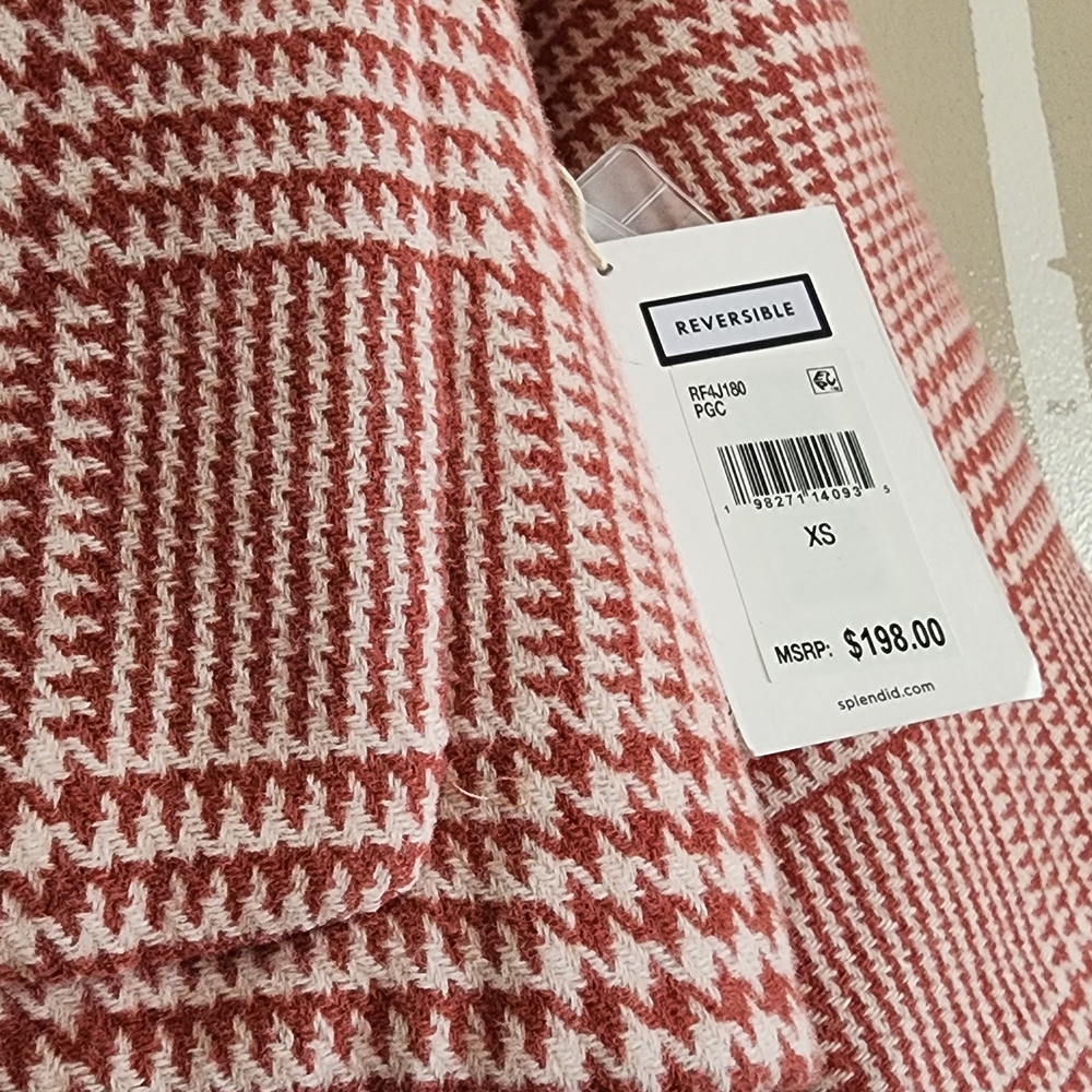 Splendid: Checkered/ Plaid Reversible Jacket - Picture 4 of 6